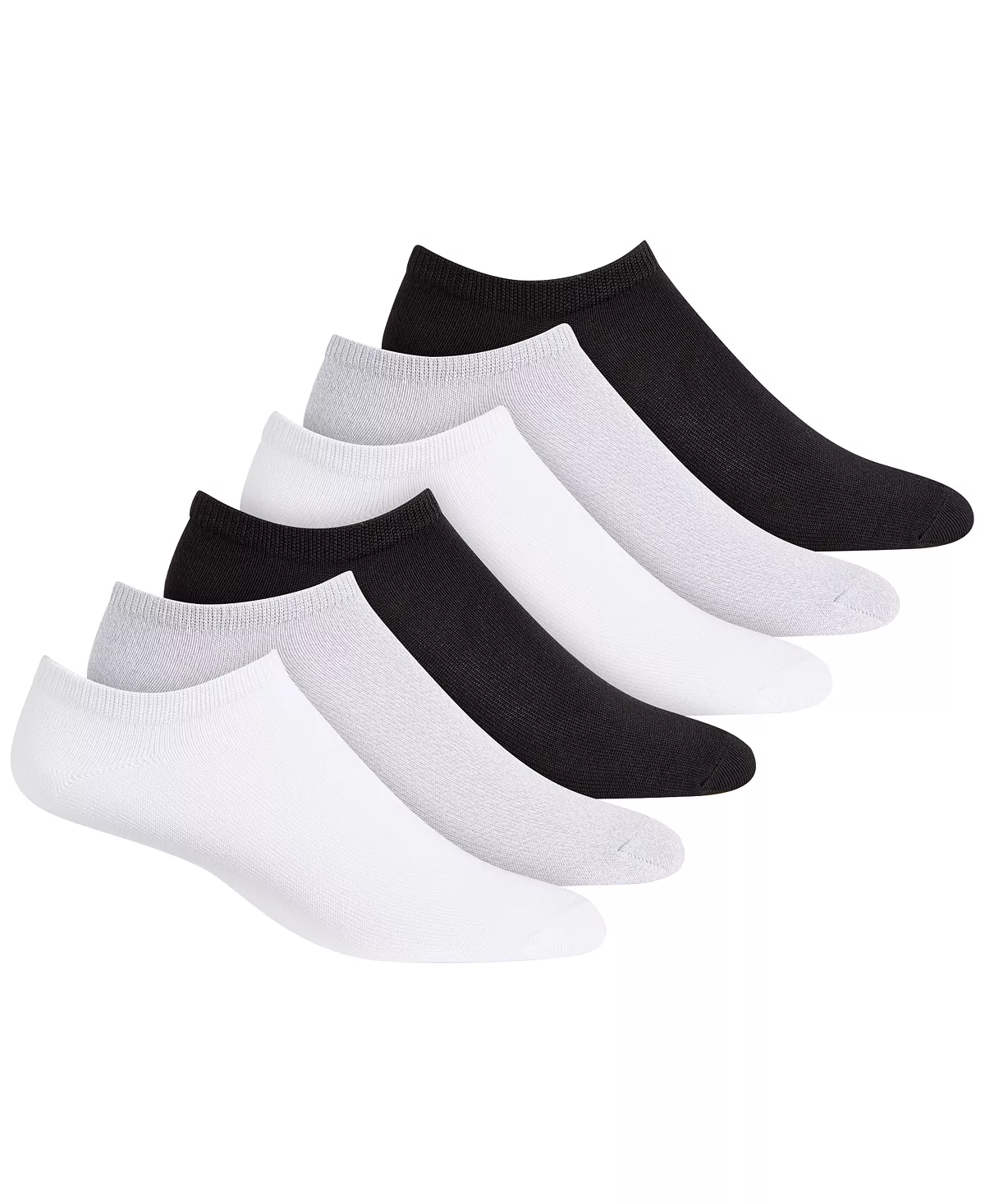 Hue 6 Pack Super-Soft Liner Socks 3 Hue 6 Pack Super-Soft Liner Socks