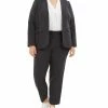 Bar III Plus Size Open-Front Blazer, V-Neck Blouse & Ankle Pants, Created For Macy's -Adrianna Papell Sales Shop 14536253 fpx
