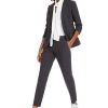 Bar III Women's Collarless Open-Front Jacket, Bow-Neck Blouse & Straight-Leg Pants, Created For Macy's
