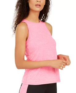 ID Ideology Women's Essentials Heathered Keyhole-Back Tank Top, Created For Macy's