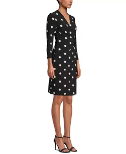 Anne Klein Nomad Printed Faux-Wrap Dress -Adrianna Papell Sales Shop 16611045 fpx