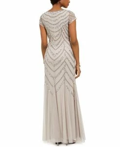 Adrianna Papell Embellished Godet-Inset Gown -Adrianna Papell Sales Shop 16634628 fpx