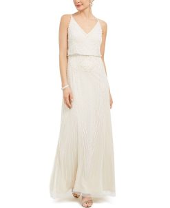 Adrianna Papell Embellished Blouson Gown