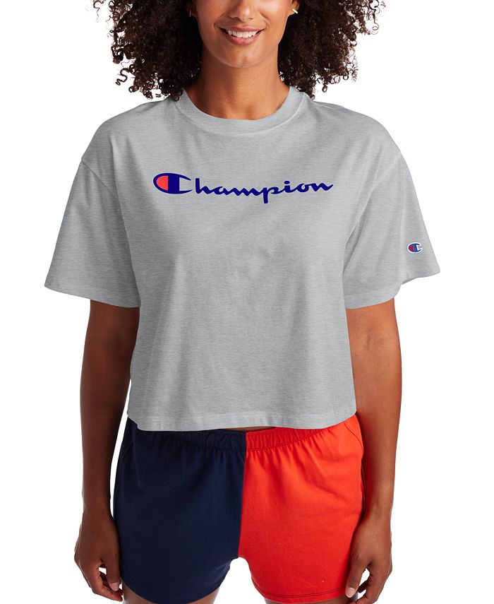 Women's Logo Cropped T-Shirt Champion Women's Logo Cropped T-Shirt -Adrianna Papell Sales Shop