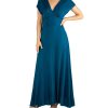 24Seven Comfort Apparel Women's Cap Sleeve V Neck Maxi Dress 2 24Seven Comfort Apparel Women's Cap Sleeve V Neck Maxi Dress -Adrianna Papell Sales Shop 18258991 fpx