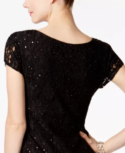 Connected Sequined Lace Column Gown -Adrianna Papell Sales Shop 18737131 fpx