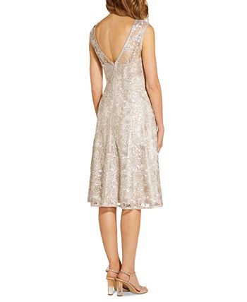 Embroidered A-Line Dress Adrianna Papell Embroidered A-Line Dress -Adrianna Papell Sales Shop