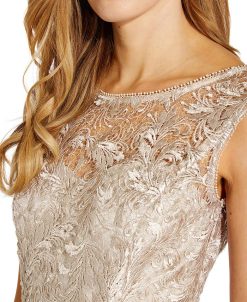 Adrianna Papell Embroidered A-Line Dress 6 Adrianna Papell Embroidered A-Line Dress -Adrianna Papell Sales Shop 18890451 fpx