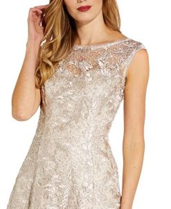Adrianna Papell Embroidered A-Line Dress 4 Adrianna Papell Embroidered A-Line Dress -Adrianna Papell Sales Shop 18890452 fpx