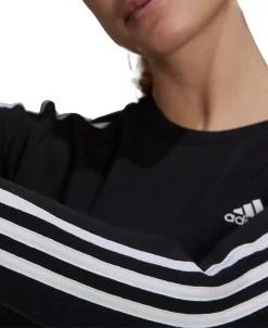 ADIDAS Women's 3-Stripe Cotton Fleece Crewneck Sweatshirt -Adrianna Papell Sales Shop 19456355 fpx