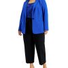 Bar III Plus Size One Button Blazer, Snake Print Camisole & Tie Front Pants, Created For Macy's -Adrianna Papell Sales Shop 19460936 fpx