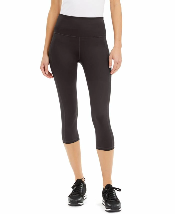 ID Ideology Women's Compression High-Rise Side-Pocket Cropped Leggings, Regular & Petite, Created For Macy's 3 ID Ideology Women's Compression High-Rise Side-Pocket Cropped Leggings, Regular & Petite, Created For Macy's
