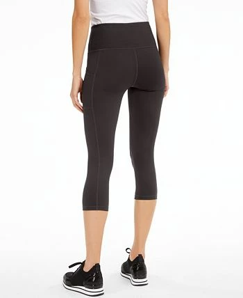ID Ideology Women's Compression High-Rise Side-Pocket Cropped Leggings, Regular & Petite, Created For Macy's 4 ID Ideology Women's Compression High-Rise Side-Pocket Cropped Leggings, Regular & Petite, Created For Macy's - Image 2
