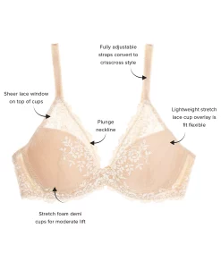 Wacoal Embrace Lace Plunge Bra 853291 -Adrianna Papell Sales Shop 19643905 fpx