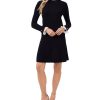 CeCe Women's Ruffled-Neck And Cuff Long Sleeve Sweater Dress -Adrianna Papell Sales Shop 19850569 fpx