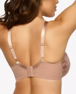 PARAMOUR Women's Lotus Embroidered Unlined Underwire Bra -Adrianna Papell Sales Shop 19883825 fpx