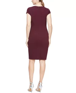 SL Fashions Equinned-Lace-Panel Sheath Dress 8 SL Fashions Equinned-Lace-Panel Sheath Dress -Adrianna Papell Sales Shop 19909392 fpx