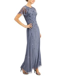 Papell Studio Flutter-Sleeve Embellished Gown 4 Papell Studio Flutter-Sleeve Embellished Gown -Adrianna Papell Sales Shop 20154769 fpx