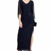 Connected Sheer-Sleeve Lace Gown -Adrianna Papell Sales Shop 20156836 fpx