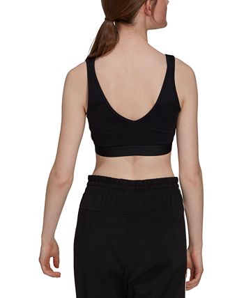 Women's Essentials 3-Stripes Crop Top ADIDAS Women's Essentials 3-Stripes Crop Top -Adrianna Papell Sales Shop