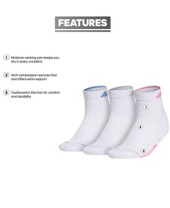 ADIDAS Women's Cushioned II 3-Pack Low-Cut Socks -Adrianna Papell Sales Shop 20492657 fpx
