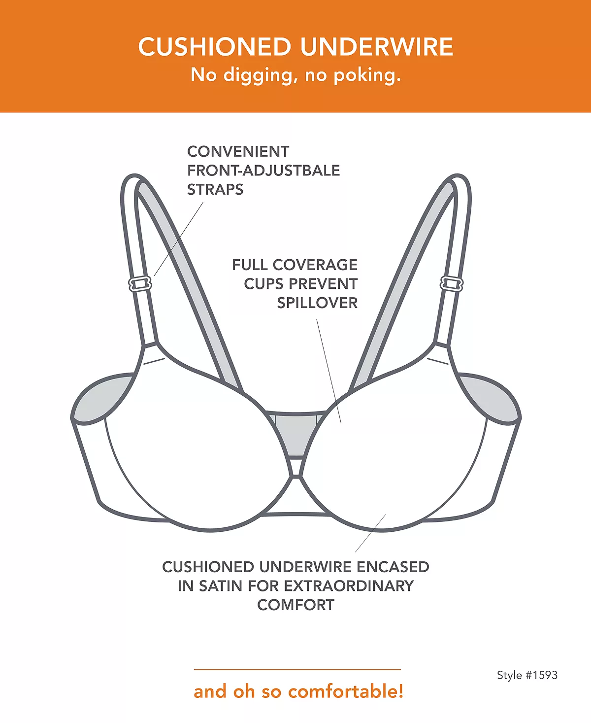 Warner's ® This Is Not A Bra™ Cushioned Underwire Lightly Lined T-Shirt Bra 1593 7 Warner's ® This Is Not A Bra™ Cushioned Underwire Lightly Lined T-Shirt Bra 1593 - Image 5