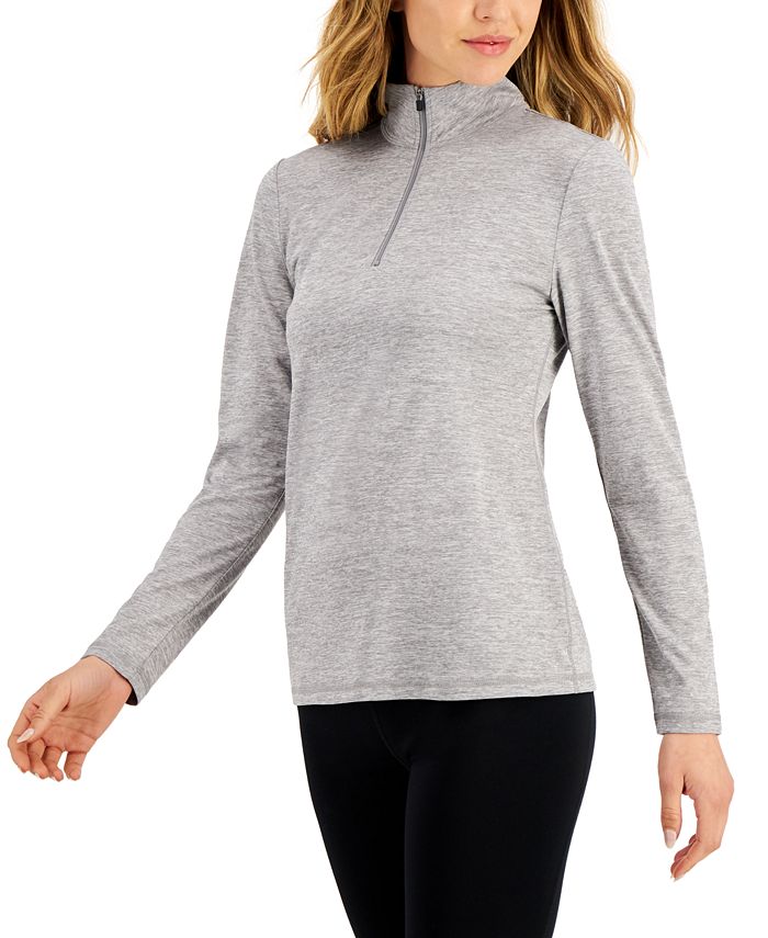 Women's Essentials Quarter-Zip Top, Created For Macy's ID Ideology Women's Essentials Quarter-Zip Top, Created For Macy's -Adrianna Papell Sales Shop