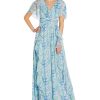 Adrianna Papell Floral-Print Chiffon Gown