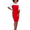 Kasper Colorblocked Sheath Dress -Adrianna Papell Sales Shop 20910653 fpx