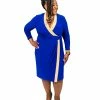 Kasper Colorblocked Faux-Wrap Sheath Dress -Adrianna Papell Sales Shop 20910762 fpx