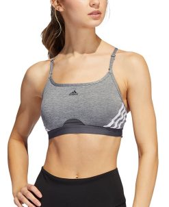 ADIDAS Women's Aeroreact 3-Stripes Low-Impact Sports Bra