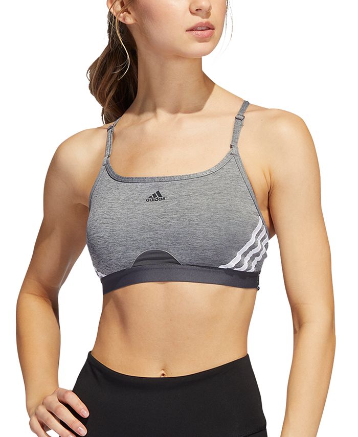 Women's Aeroreact 3-Stripes Low-Impact Sports Bra ADIDAS Women's Aeroreact 3-Stripes Low-Impact Sports Bra -Adrianna Papell Sales Shop