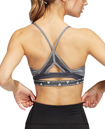 Women's Aeroreact 3-Stripes Low-Impact Sports Bra ADIDAS Women's Aeroreact 3-Stripes Low-Impact Sports Bra -Adrianna Papell Sales Shop