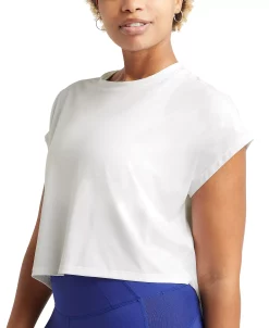 Champion Women's Mesh-Trim Cropped T-Shirt -Adrianna Papell Sales Shop 20927543 fpx