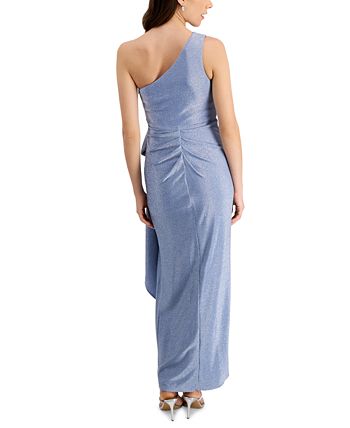 One-Shoulder Metallic Gown Adrianna Papell One-Shoulder Metallic Gown -Adrianna Papell Sales Shop