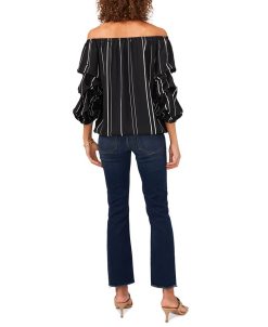 Vince Camuto Striped Balloon-Sleeve Off-The-Shoulder Top 5 Vince Camuto Striped Balloon-Sleeve Off-The-Shoulder Top -Adrianna Papell Sales Shop 21086729 fpx