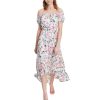 Bar III Women's Floral-Print Off-The-Shoulder Dress, Created For Macy's -Adrianna Papell Sales Shop 21125140 fpx