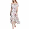 Bar III Women's Floral-Print Off-The-Shoulder Dress, Created For Macy's -Adrianna Papell Sales Shop 21125140 fpx