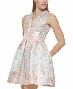 Vince Camuto Jacquard Fit & Flare Dress -Adrianna Papell Sales Shop 21227914 fpx