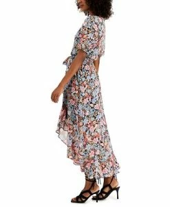 INC International Concepts Printed Ruffled Faux-Wrap Dress, Created For Macy's -Adrianna Papell Sales Shop 21229703 fpx