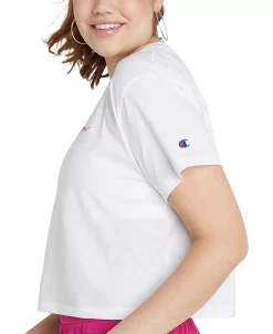 Champion Women's Cropped Logo T-Shirt -Adrianna Papell Sales Shop 21302458 fpx