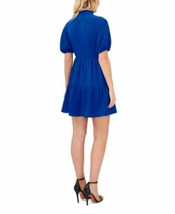 CeCe Women's Short Sleeve Tiered V-Neck Baby Doll Dress -Adrianna Papell Sales Shop 21542157 fpx