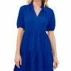 CeCe Women's Short Sleeve Tiered V-Neck Baby Doll Dress -Adrianna Papell Sales Shop 21542158 fpx