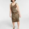 Bar III Cheetah-Print Sleeveless Bodycon Midi Dress, Created For Macy's -Adrianna Papell Sales Shop 21545653 fpx
