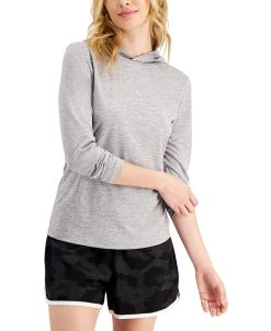 ID Ideology Women's Essentials Hooded T-Shirt, Created For Macy's