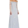 Adrianna Papell Women's Off-The-Shoulder Embellished Gown 2 Adrianna Papell Women's Off-The-Shoulder Embellished Gown -Adrianna Papell Sales Shop 21641198 fpx