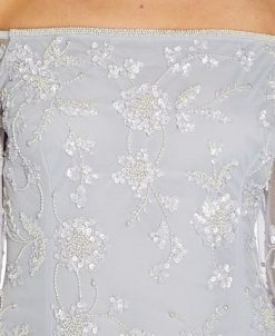 Adrianna Papell Women's Off-The-Shoulder Embellished Gown -Adrianna Papell Sales Shop 21641200 fpx