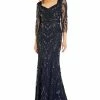 Adrianna Papell Women's Beaded Cutout-Back Gown -Adrianna Papell Sales Shop 21714619 fpx
