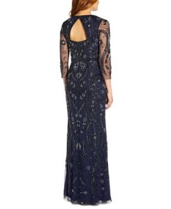 Adrianna Papell Women's Beaded Cutout-Back Gown 3 Adrianna Papell Women's Beaded Cutout-Back Gown -Adrianna Papell Sales Shop 21714620 fpx