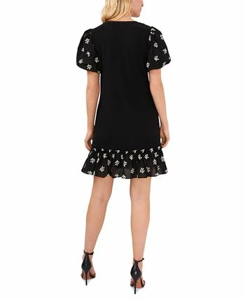 CeCe Women's Embroidered Puff-Sleeve Dress 4 CeCe Women's Embroidered Puff-Sleeve Dress - Image 2